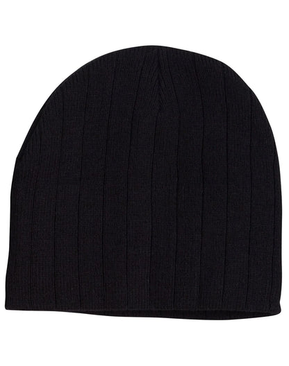 Cable Knit Beanie With Fleece Headband CH64 - PrintaPromo