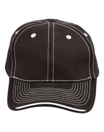 Premium Cotton Twill Contrast Trim Cap CH65 - PrintaPromo