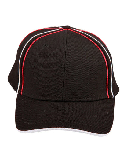 Tri-Colour Pique Mesh Cap CH76 - PrintaPromo