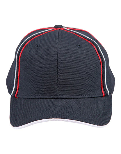 Tri-Colour Pique Mesh Cap CH76 - PrintaPromo
