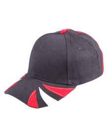 Tri-Colour Heavy Brushed Cotton Contrast Cap CH80 - PrintaPromo