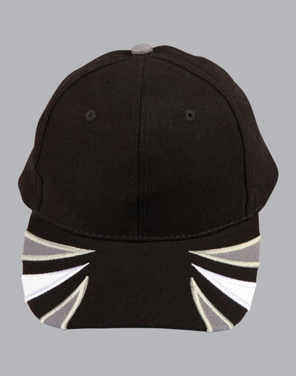 Tri-Colour Heavy Brushed Cotton Contrast Cap CH80 - PrintaPromo