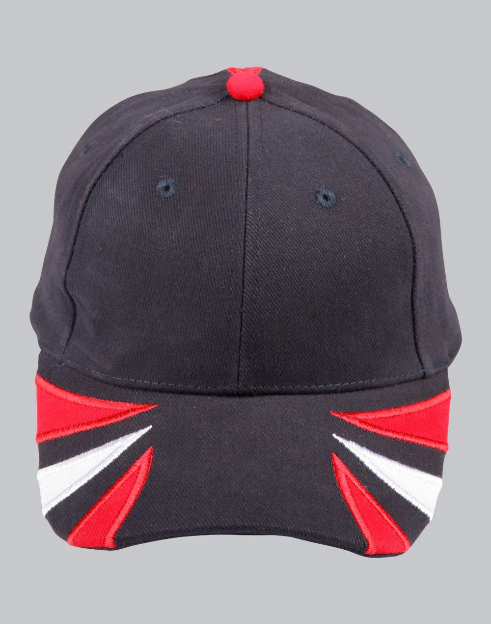 Tri-Colour Heavy Brushed Cotton Contrast Cap CH80 - PrintaPromo