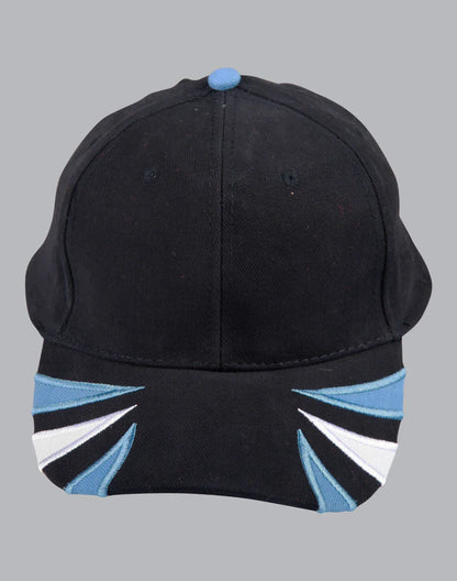 Tri-Colour Heavy Brushed Cotton Contrast Cap CH80 - PrintaPromo