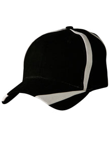 Brushed Cotton Twill Baseball Cap With “X” Contrast Stripe CH81 - PrintaPromo