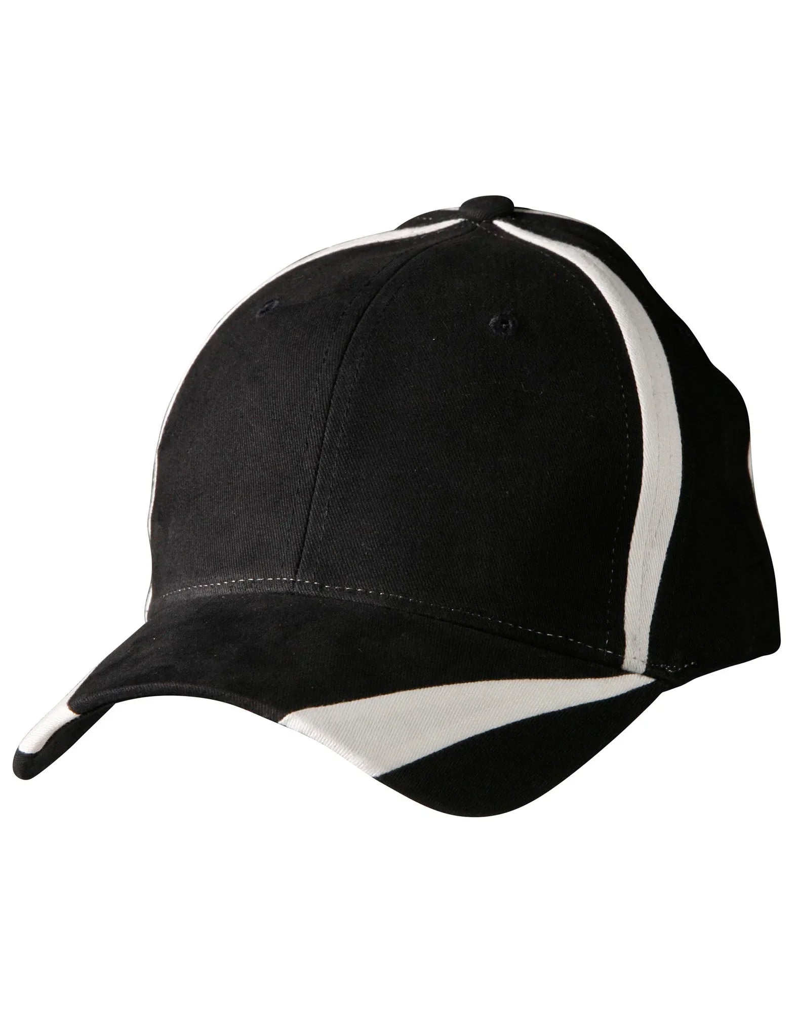 Brushed Cotton Twill Baseball Cap With “X” Contrast Stripe CH81 - PrintaPromo
