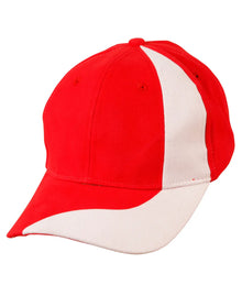 Brushed Cotton Twill Baseball Cap With Contrast Stripe Across Peak & Crown CH82 - PrintaPromo
