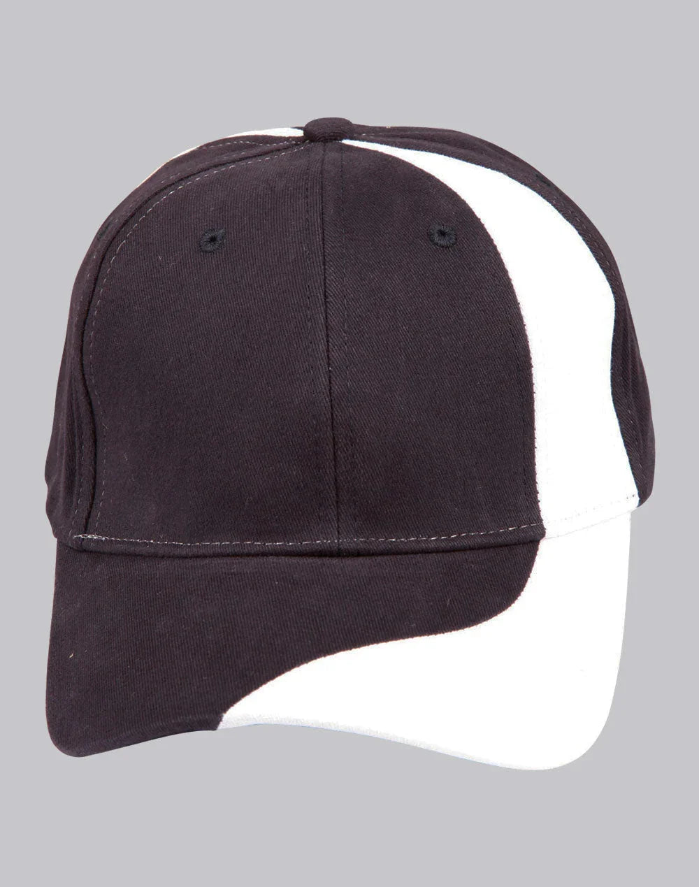 Brushed Cotton Twill Baseball Cap With Contrast Stripe Across Peak & Crown CH82 - PrintaPromo