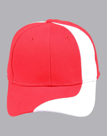 Brushed Cotton Twill Baseball Cap With Contrast Stripe Across Peak & Crown CH82 - PrintaPromo
