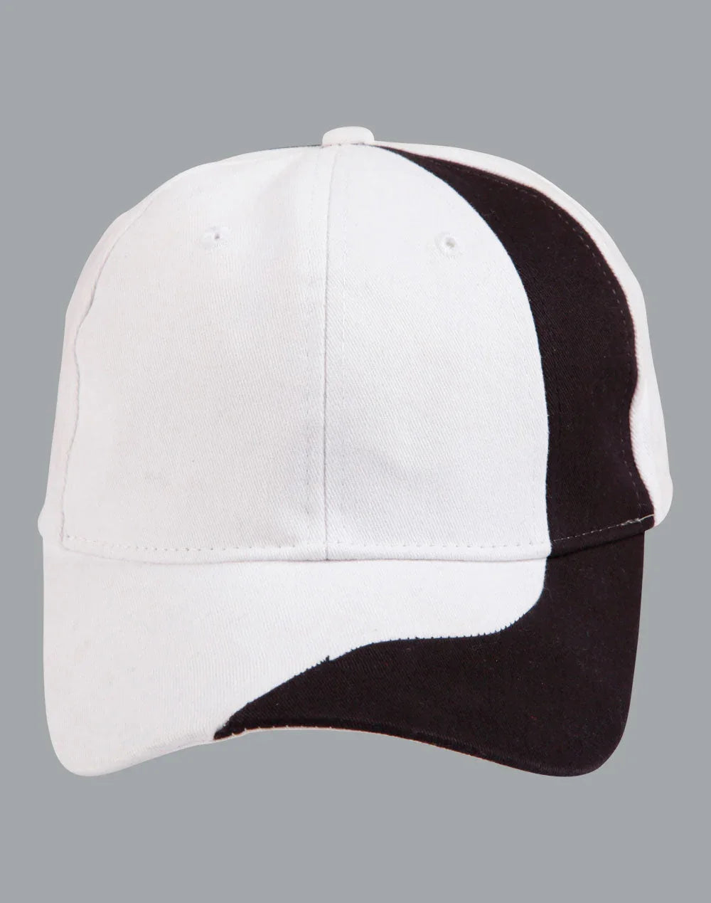 Brushed Cotton Twill Baseball Cap With Contrast Stripe Across Peak & Crown CH82 - PrintaPromo