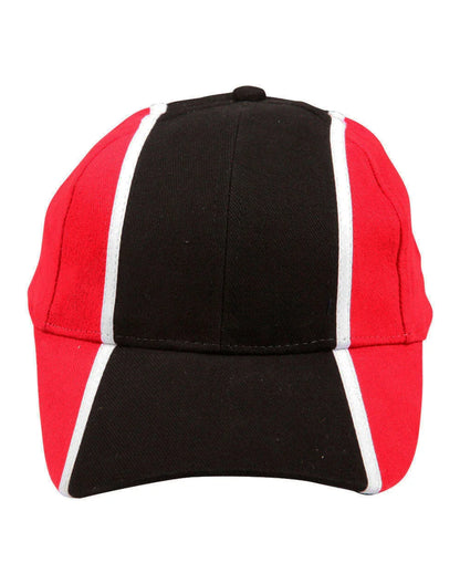 Heavy Brushed Cotton Tri-colour Baseball Cap CH83 - PrintaPromo