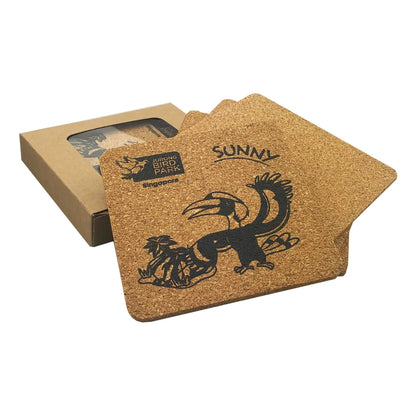 Vineyards Cork Coaster Square Set of 4 - PrintaPromo