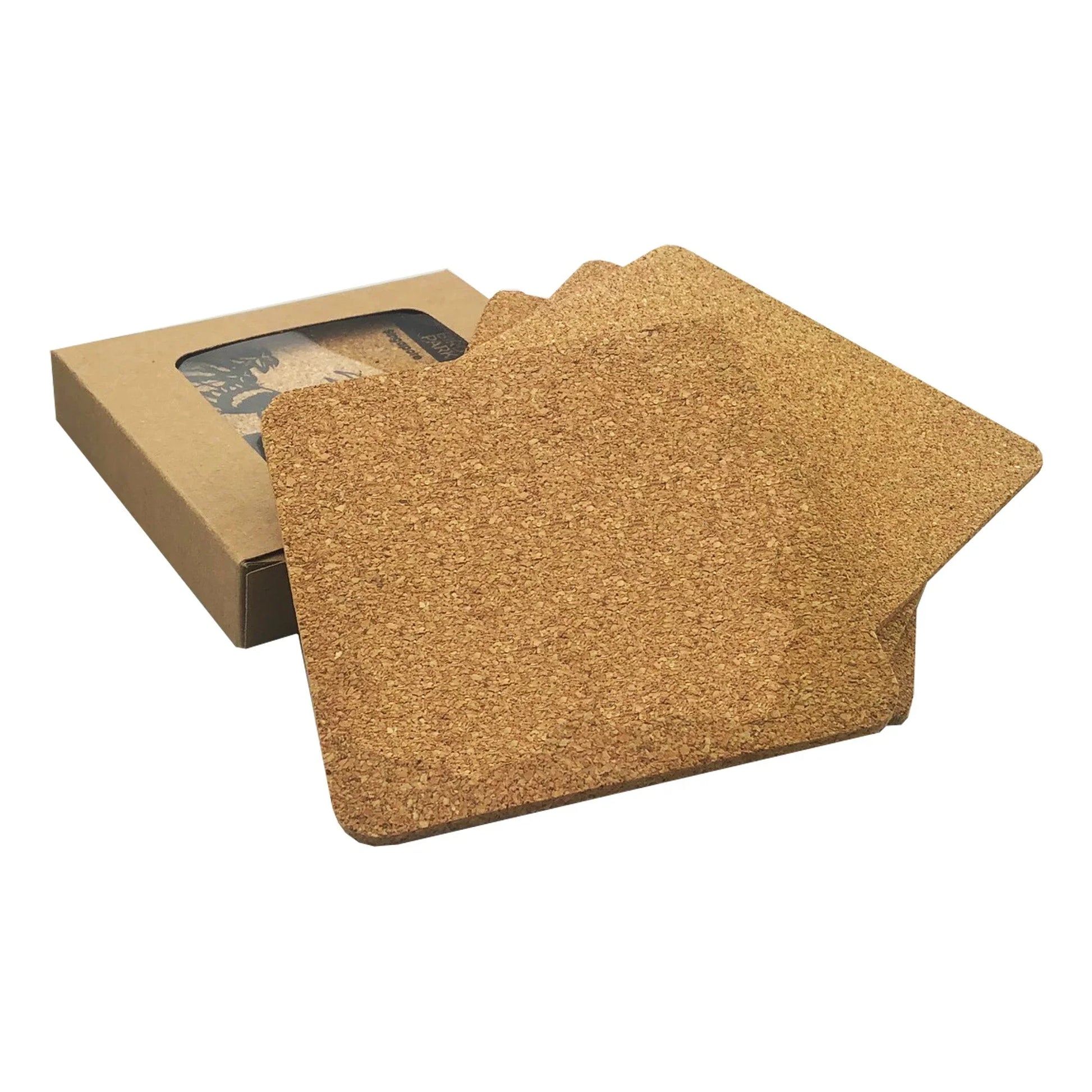 Vineyards Cork Coaster Square Set of 4 - PrintaPromo