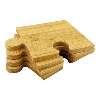 Puzzle Bamboo Coaster Set - PrintaPromo