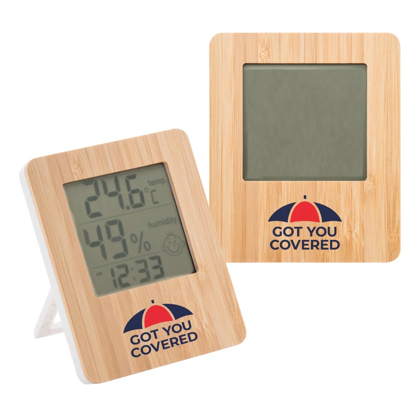 Bamboo Desk Clock - PrintaPromo