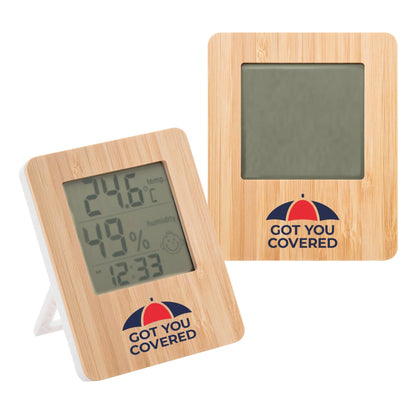 Bamboo Desk Clock - PrintaPromo