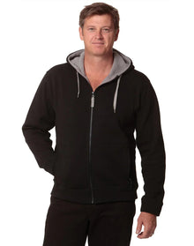 Mens Full Zip Contrast Bonded Fleece Hoodie FL17 - PrintaPromo