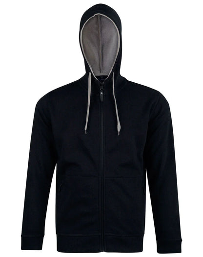 Mens Full Zip Contrast Bonded Fleece Hoodie FL17 - PrintaPromo