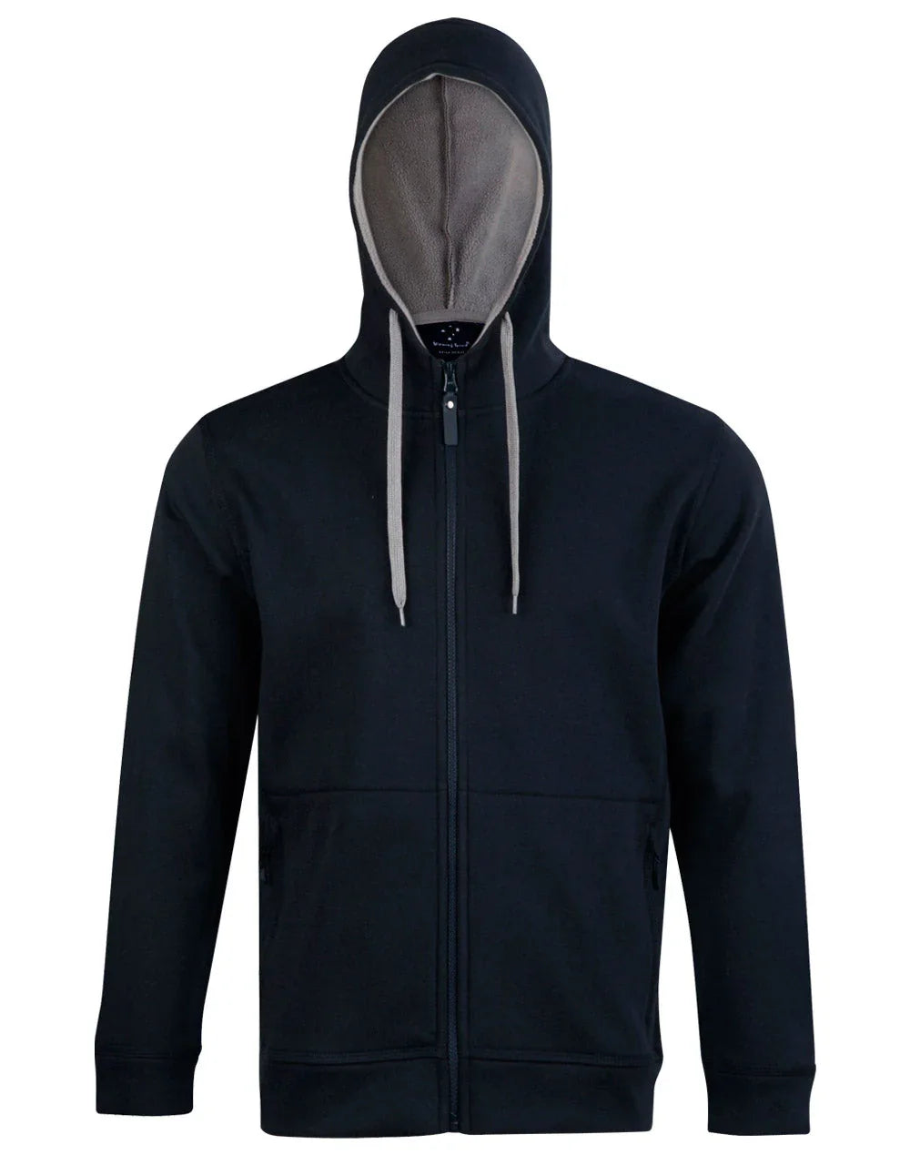 Mens Full Zip Contrast Bonded Fleece Hoodie FL17 - PrintaPromo