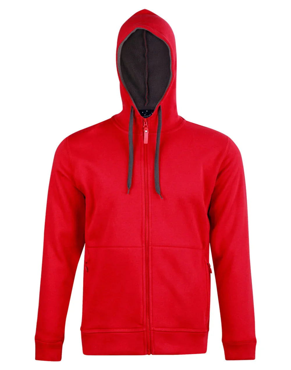 Mens Full Zip Contrast Bonded Fleece Hoodie FL17 - PrintaPromo