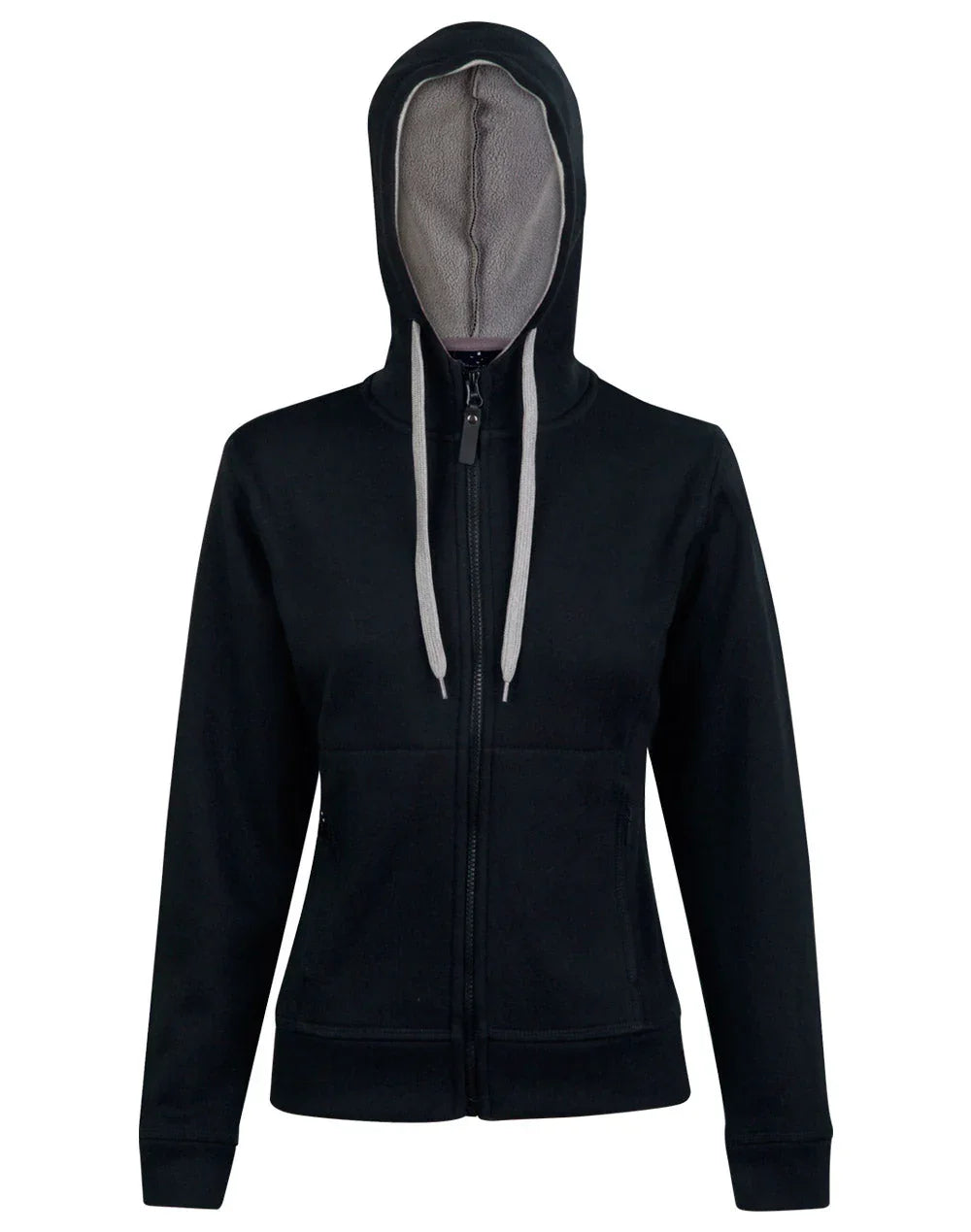 Ladie’s Full Zip Contrast Bonded Fleece Hoodie FL18 - PrintaPromo
