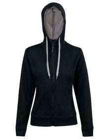 Ladie’s Full Zip Contrast Bonded Fleece Hoodie FL18 - PrintaPromo