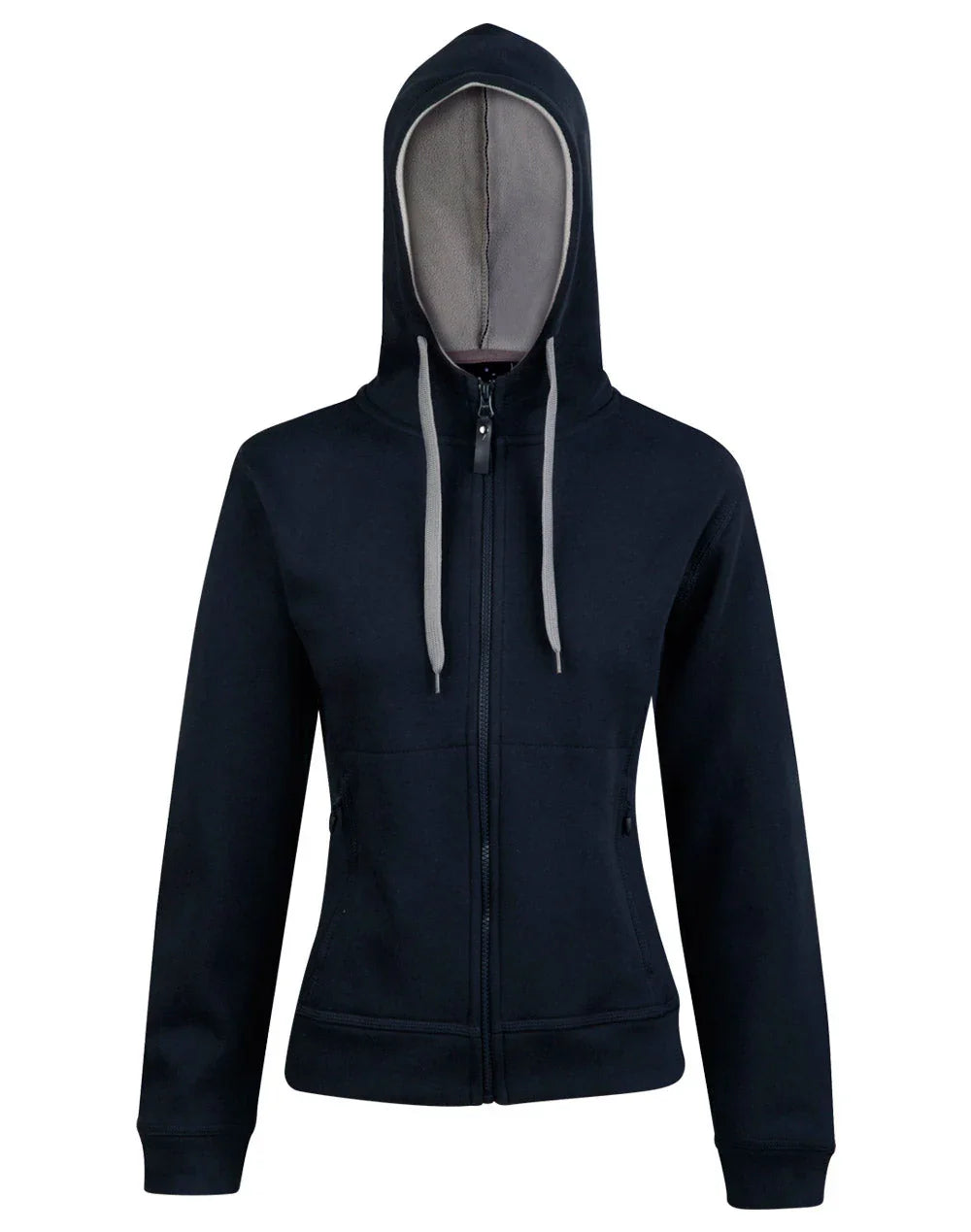 Ladie’s Full Zip Contrast Bonded Fleece Hoodie FL18 - PrintaPromo