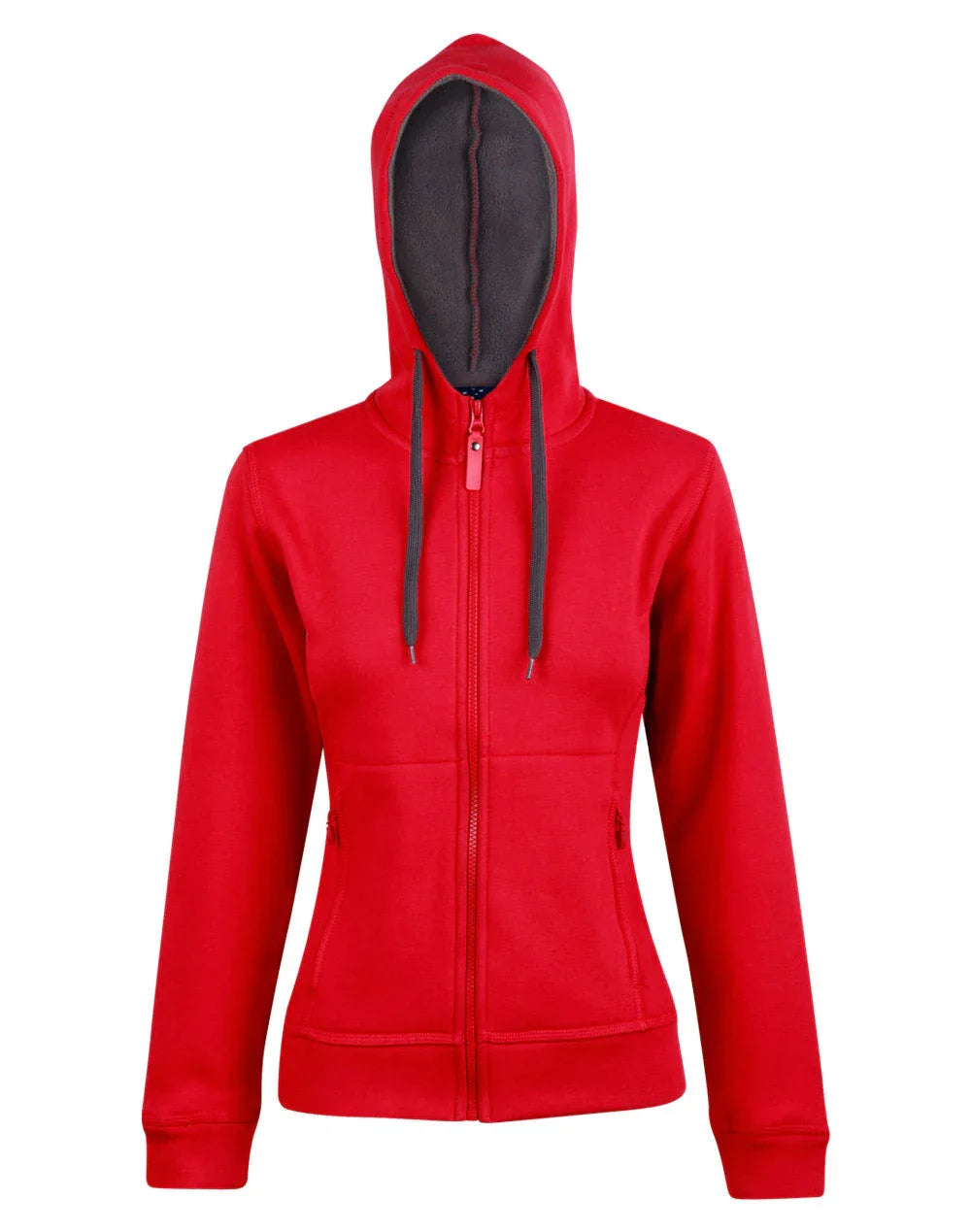 Ladie’s Full Zip Contrast Bonded Fleece Hoodie FL18 - PrintaPromo
