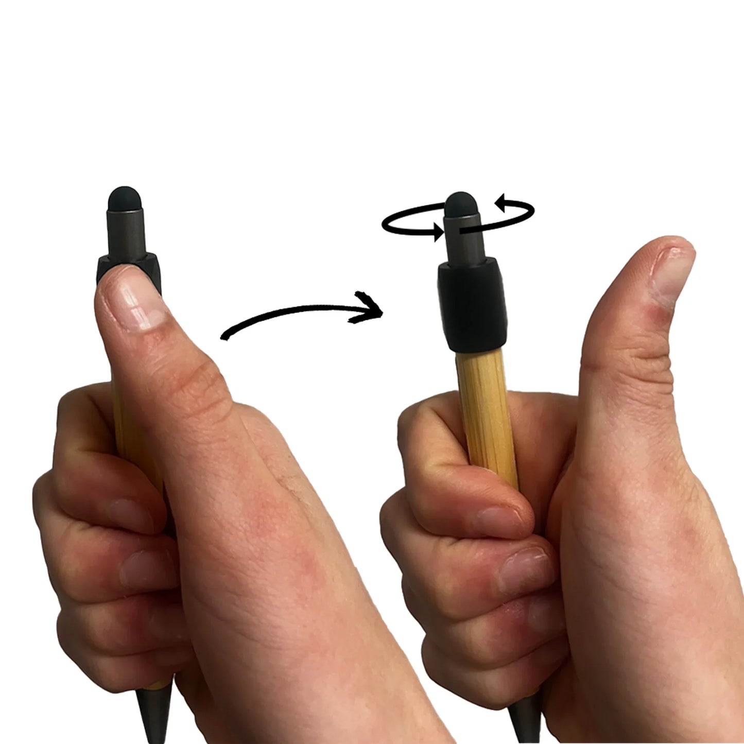 Fidget Spinner Bamboo Stylus Pen - PrintaPromo