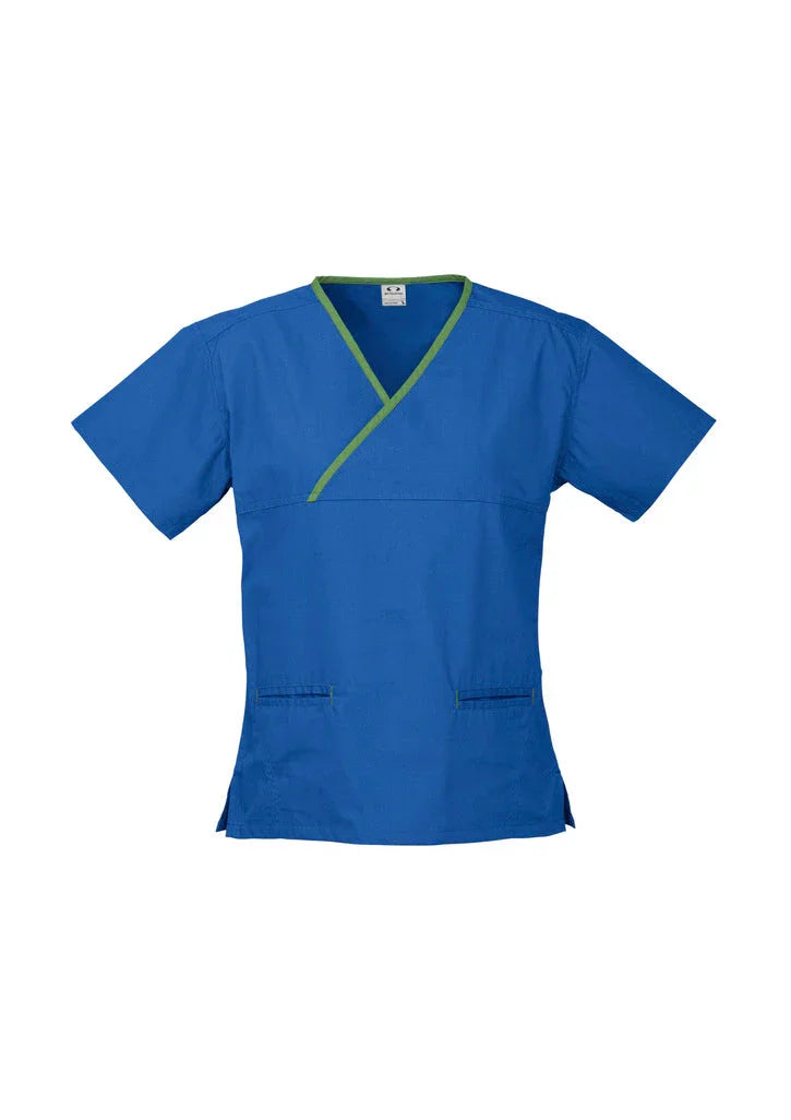 Ladies Contrast Crossover Scrubs Top H10722 - PrintaPromo
