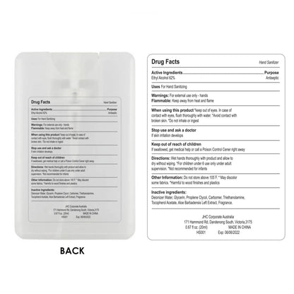 20ml Hand Sanitiser Spray Card - PrintaPromo