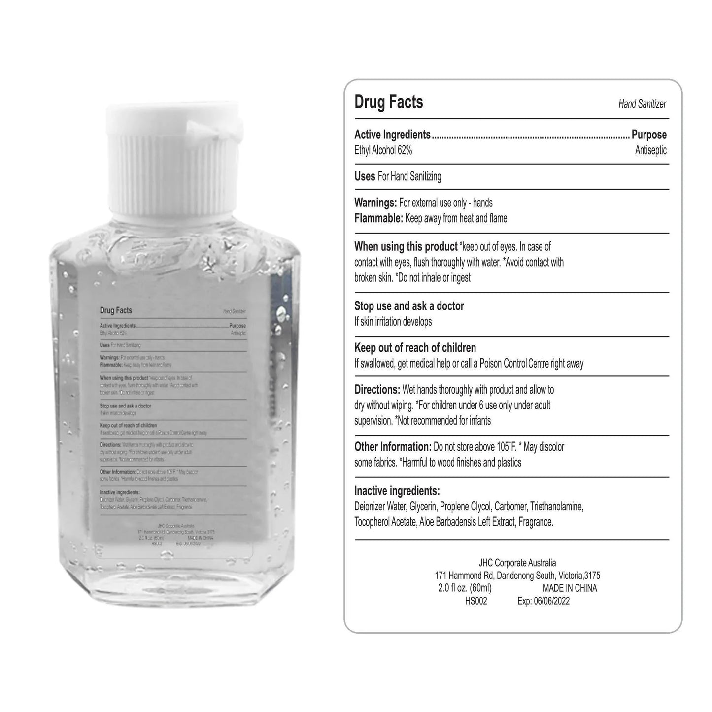 60ml Hand Sanitiser Gel - PrintaPromo