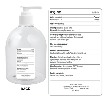 500ml Hand Sanitiser Gel 75% Alcohol - PrintaPromo