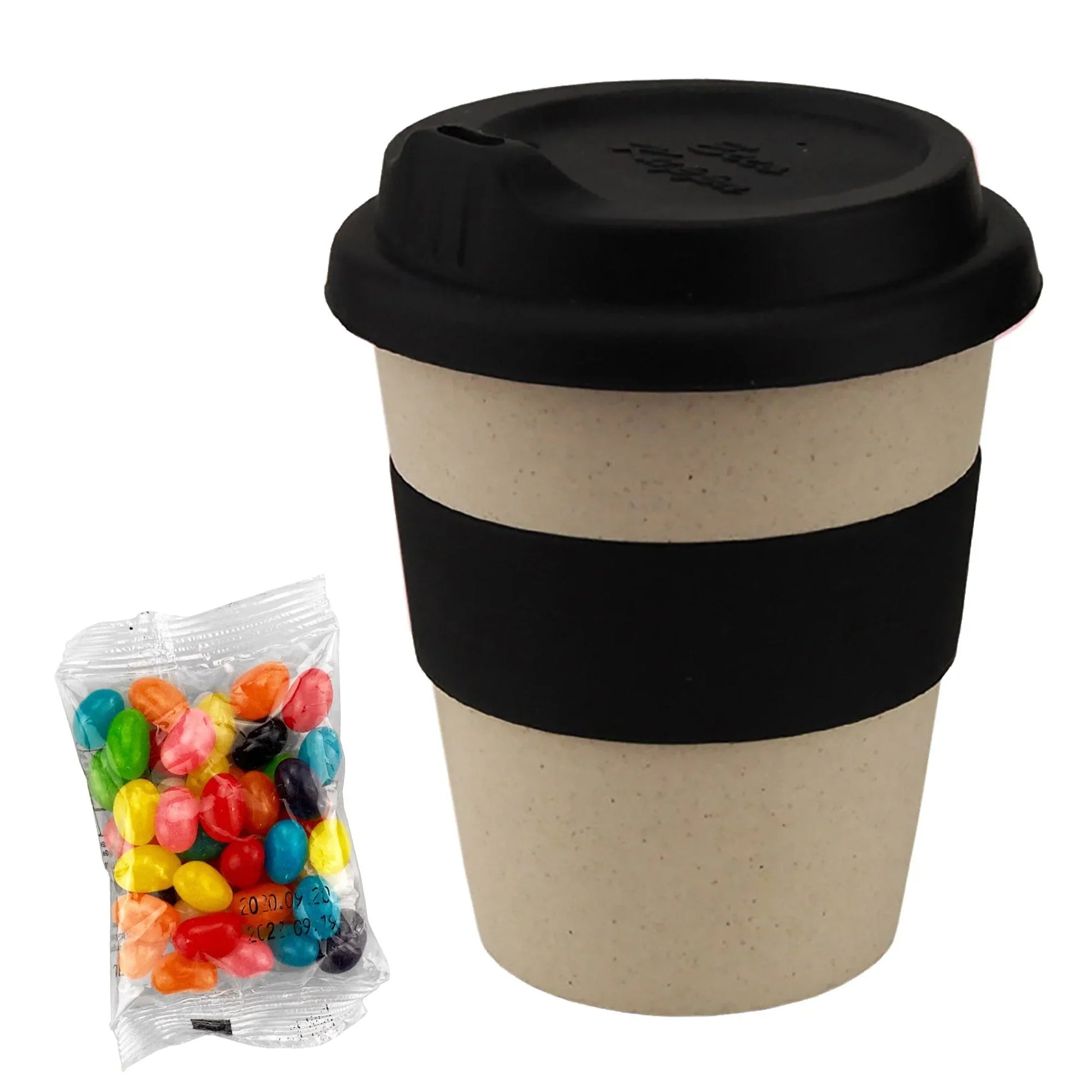 Jelly Bean In 8oz Bamboo Cup - PrintaPromo