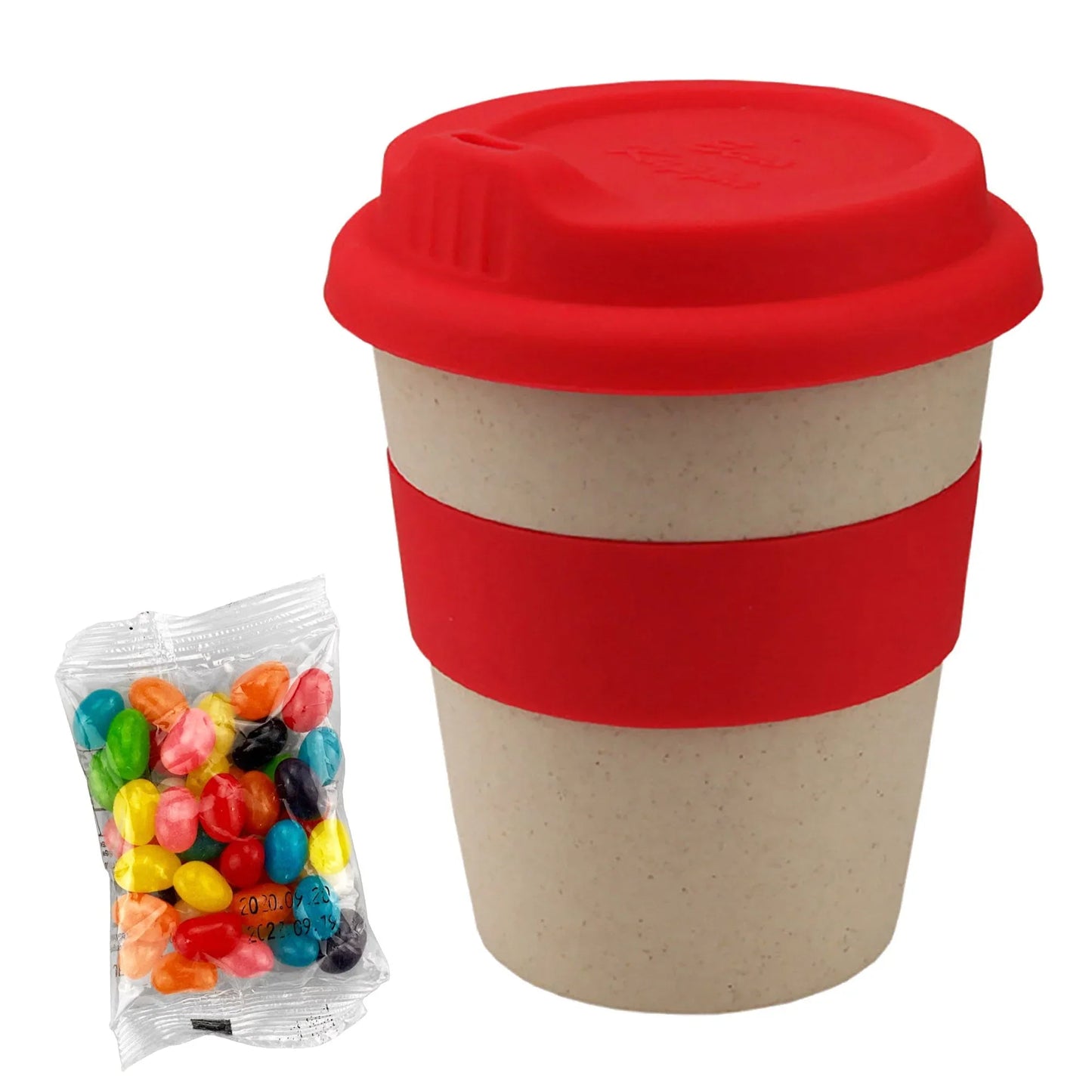 Jelly Bean In 8oz Bamboo Cup - PrintaPromo