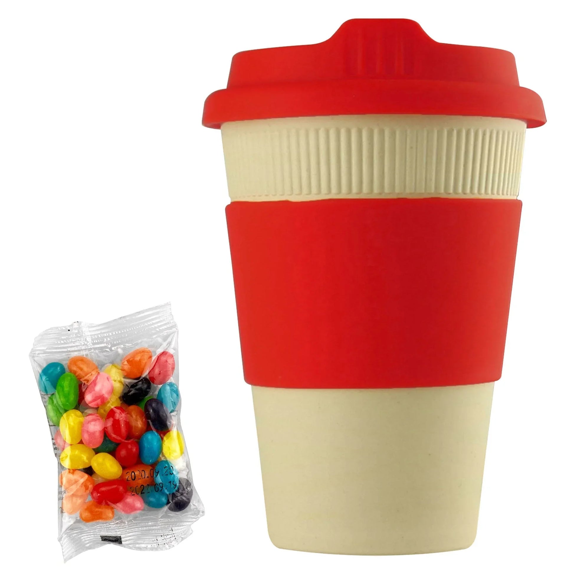 Jelly Bean In 12oz Bamboo Cup - PrintaPromo