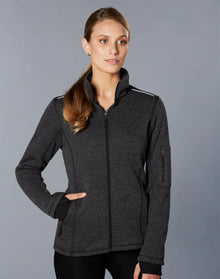 Ladies Heather Bonded Coral Fleece Jacket JK42 - PrintaPromo