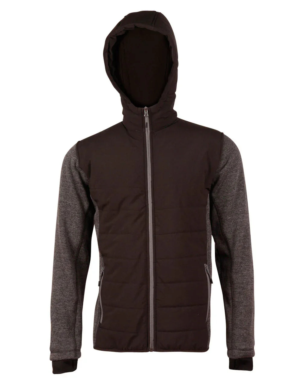 Mens Heather Bonded Coral Fleece with Polyester Trim Jacket JK43 - PrintaPromo