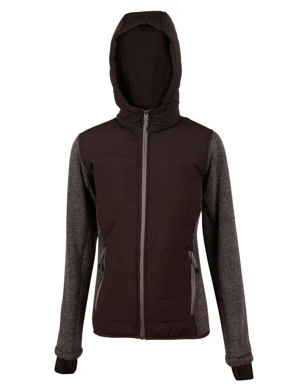 Ladies Heather Bonded Coral Fleece with Polyester Trim Jacket JK44 - PrintaPromo