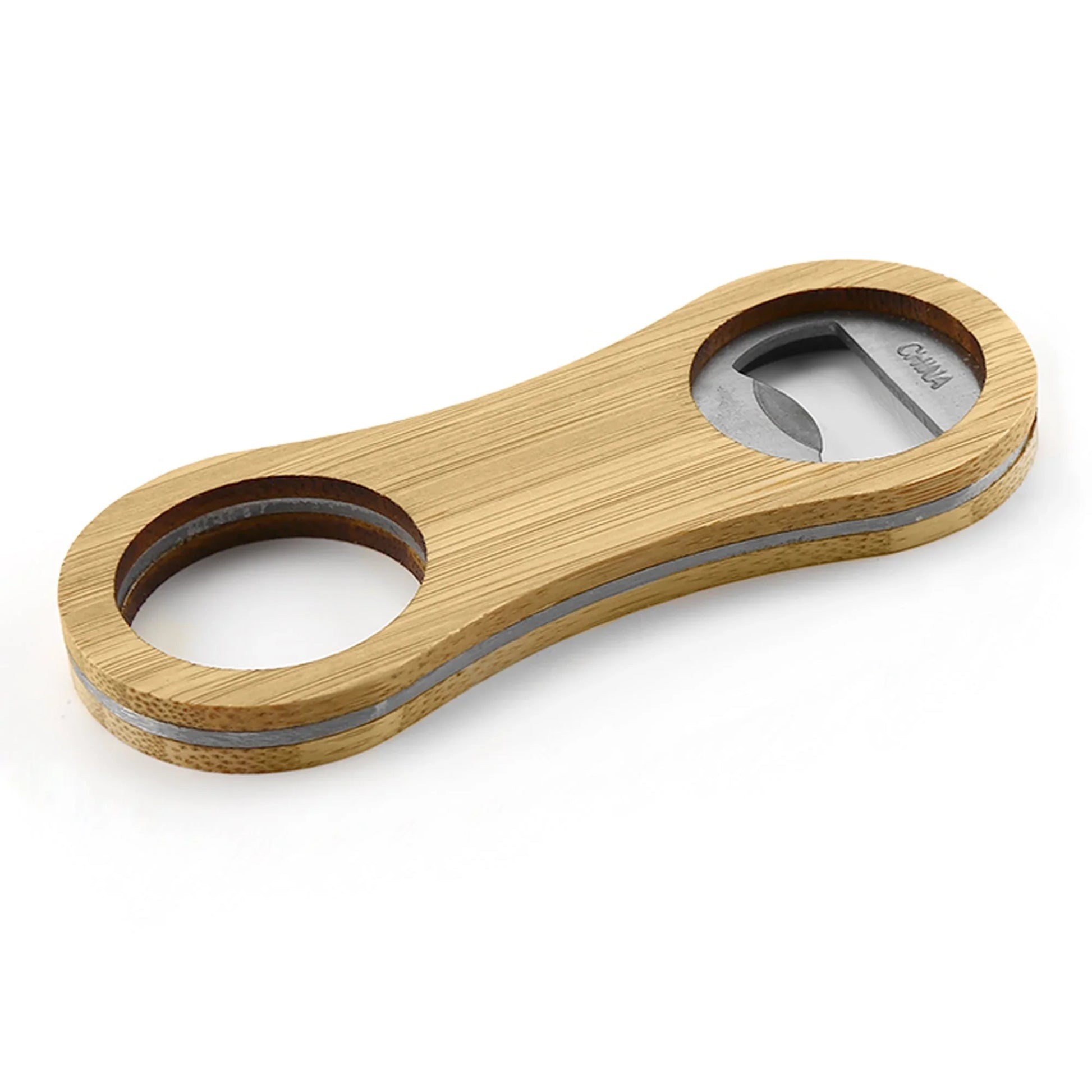 Intox Bamboo Bottle Opener Key Ring - PrintaPromo