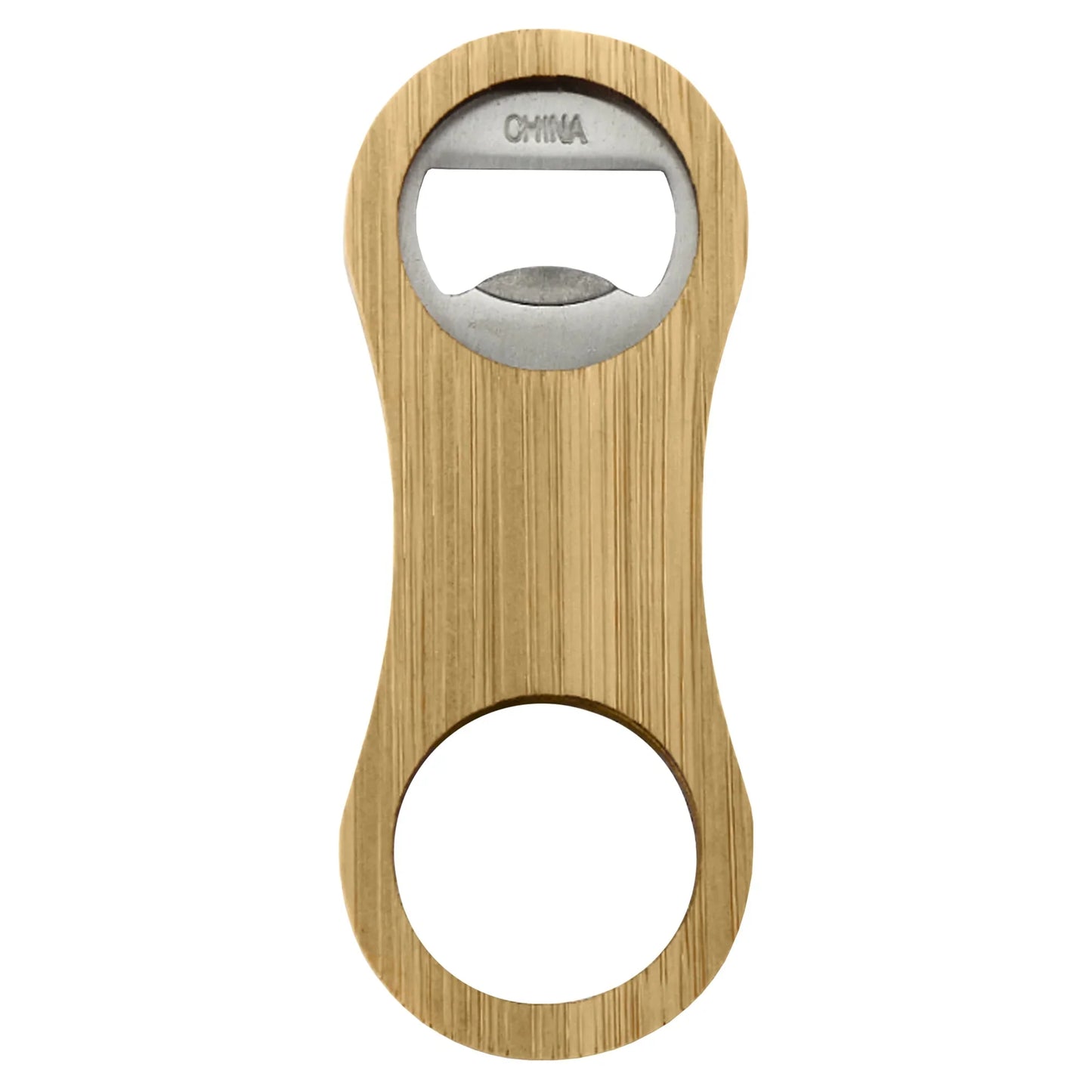 Intox Bamboo Bottle Opener Key Ring - PrintaPromo