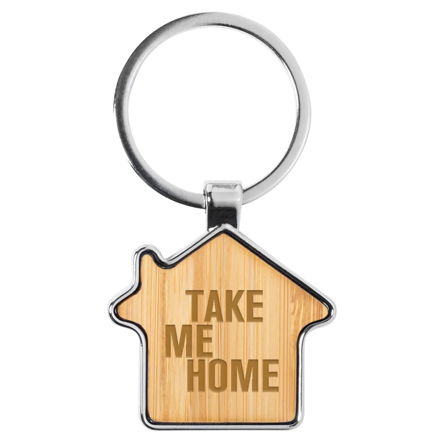 Bamboo House Key Ring - PrintaPromo