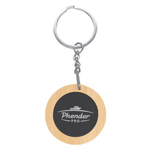 Mirage Round Bamboo Keyring - PrintaPromo