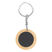 Mirage Round Bamboo Keyring - PrintaPromo
