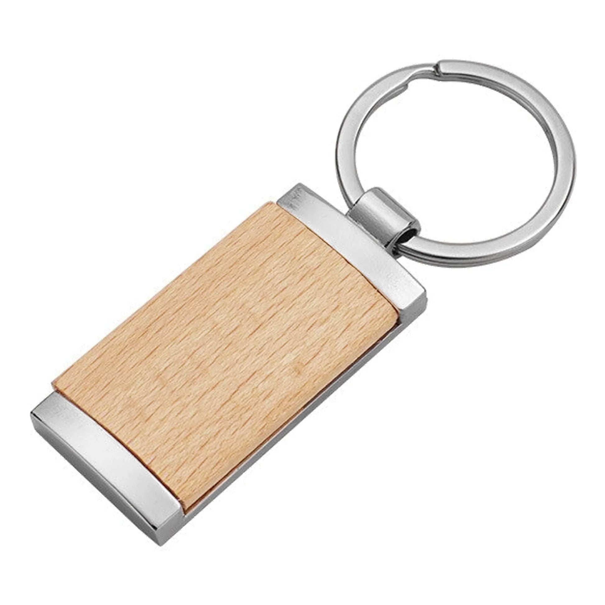 Wood Panel Key Ring - PrintaPromo