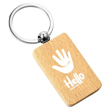 Wood Euro Key Ring - PrintaPromo