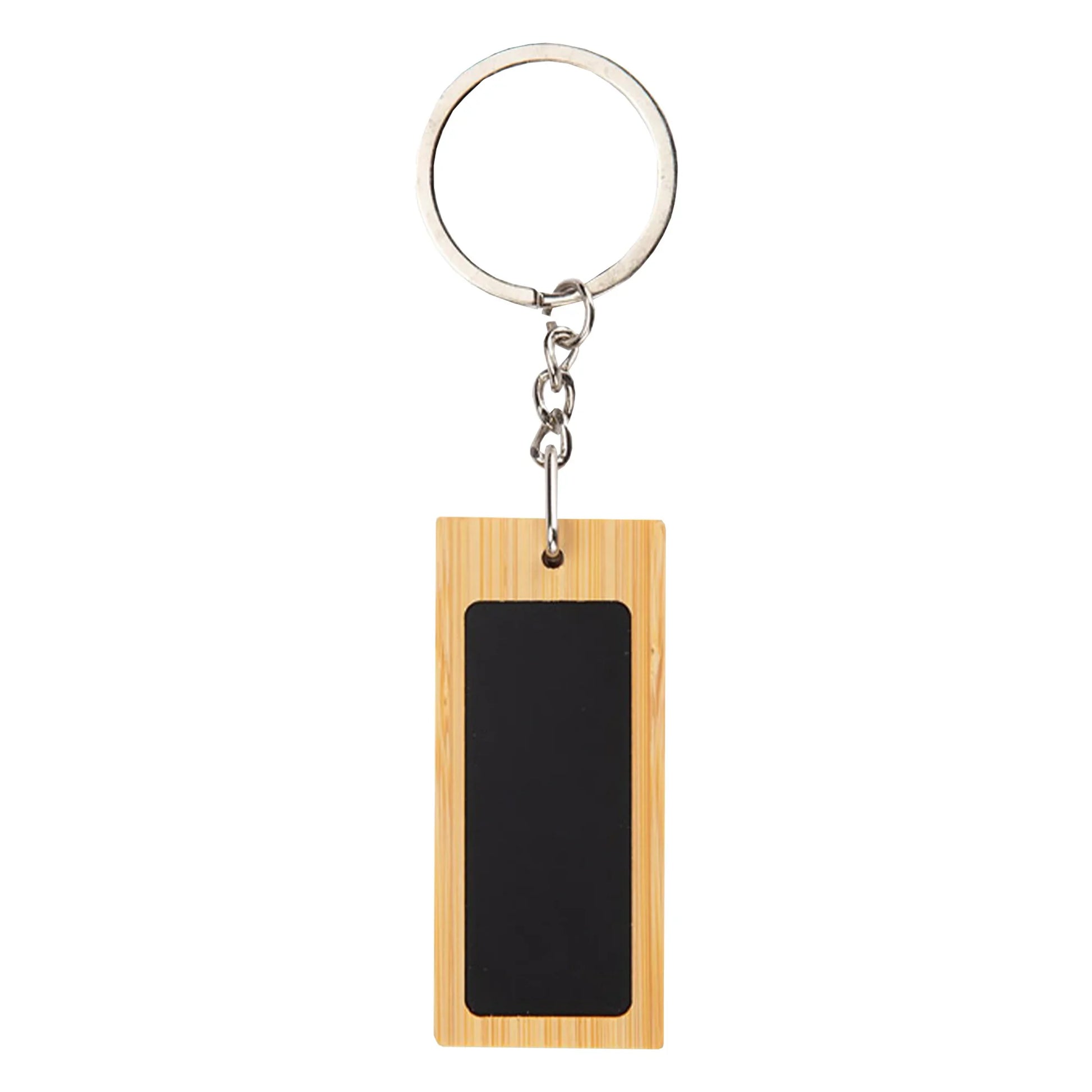 Mirage Rectangular Bamboo Keyring - PrintaPromo
