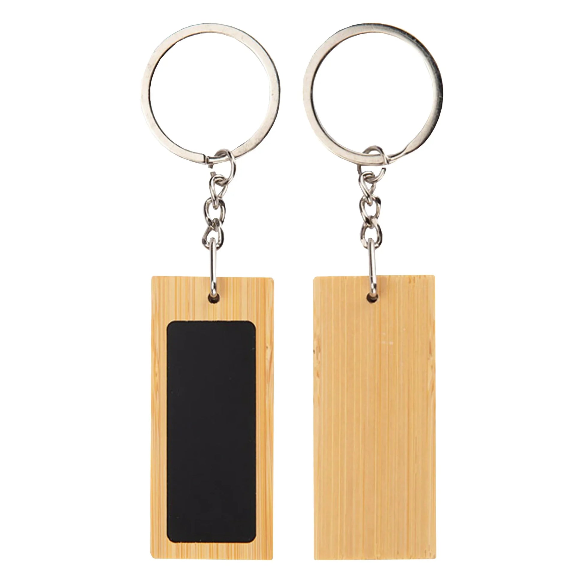 Mirage Rectangular Bamboo Keyring - PrintaPromo