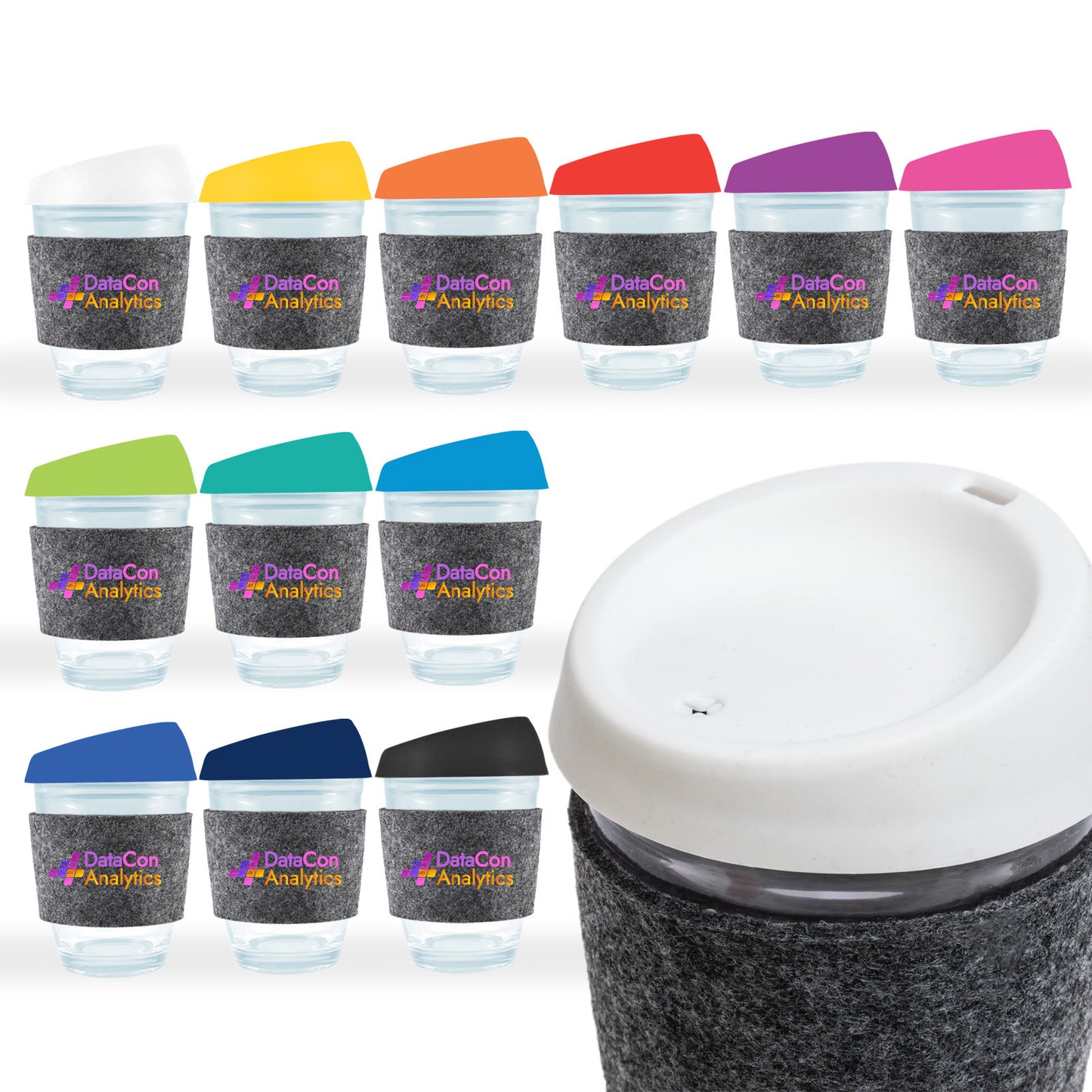 LL0450 Vienna Coffee Cup / Silicone Lid / RPET Band