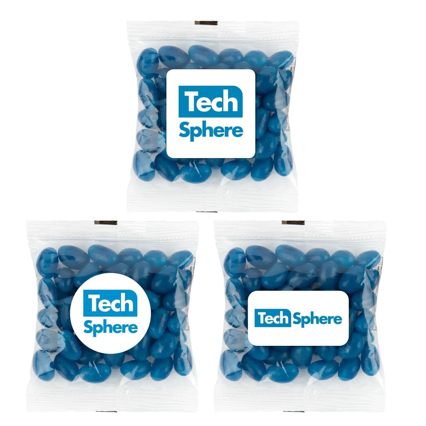 Corporate Colour Mini Jelly Beans in 50 Gram Cello Bag - PrintaPromo